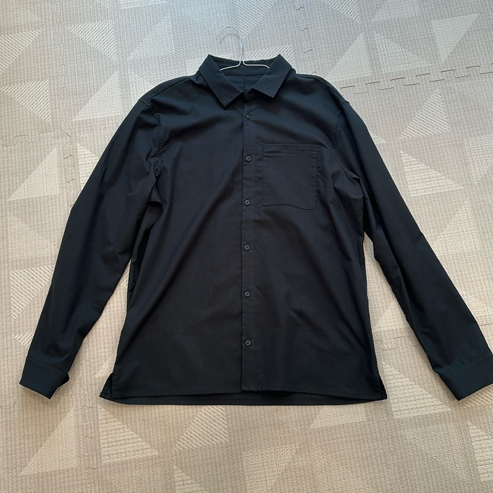 Lululemon Commission Long Sleeve Shirt (Navy) size Large